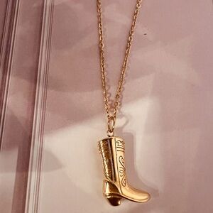 High End Cowgirl 👢 Boot  Necklace tarnish proof